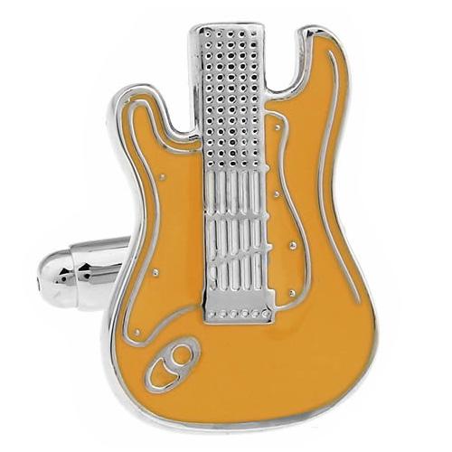 カフスボタン カフス オレンジ エレキギターフェイス カフリンクス メンズアクセサリー |  | 02