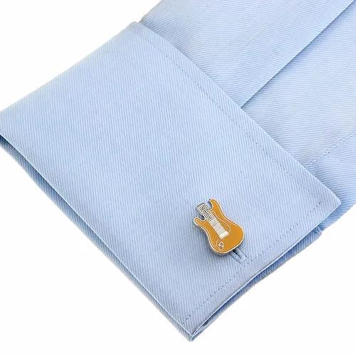 カフスボタン カフス オレンジ エレキギターフェイス カフリンクス メンズアクセサリー |  | 04