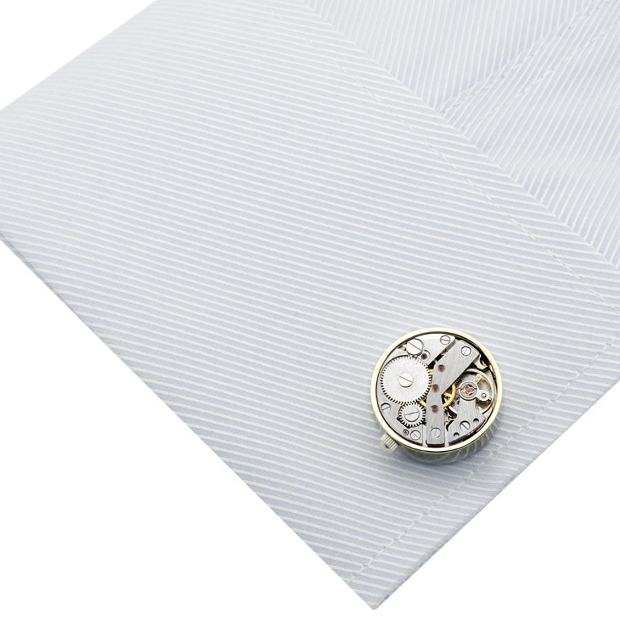 カフスボタン カフス スチームパンク ゴールド 時計ムーブメント カフリンクス メンズアクセサリー |  | 04