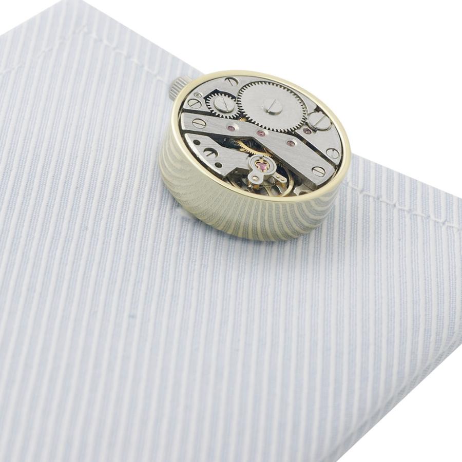 カフスボタン カフス スチームパンク ゴールド 時計ムーブメント カフリンクス メンズアクセサリー |  | 05