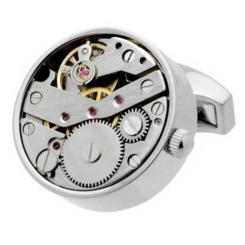 カフスボタン カフス シルバー 時計 スチームパンク ムーブメント カフリンクス メンズアクセサリー |  | 03