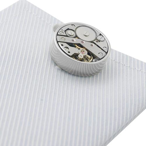 カフスボタン カフス シルバー 時計 スチームパンク ムーブメント カフリンクス メンズアクセサリー |  | 05