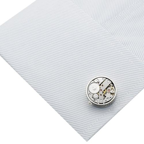 カフスボタン カフス シルバー 時計 スチームパンク ムーブメント カフリンクス メンズアクセサリー |  | 06