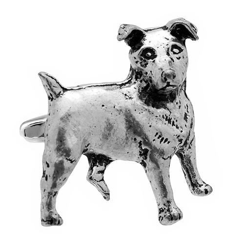 カフスボタン カフス シロメ製 ジャックラッセルテリア 犬 ドッグ カフリンクス メンズアクセサリー |  | 02