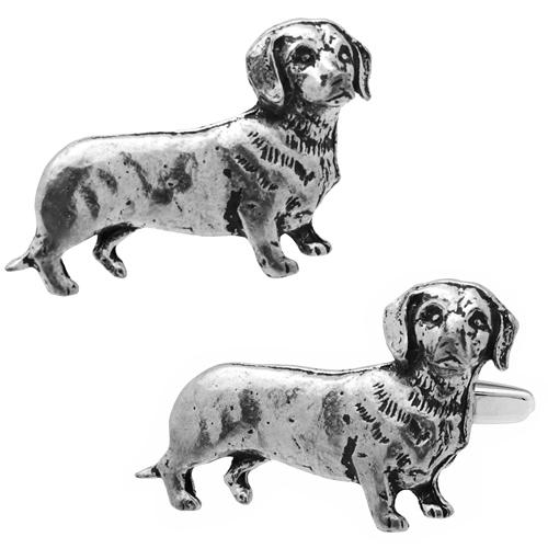 カフスボタン カフス シロメ製 ダックスフンド ソーセージ ドッグ 犬 カフリンクス メンズアクセサリー |  | 01