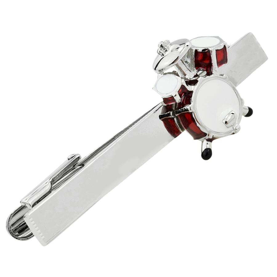ネクタイピン タイバー レッド ドラム セット タイクリップ タイピン