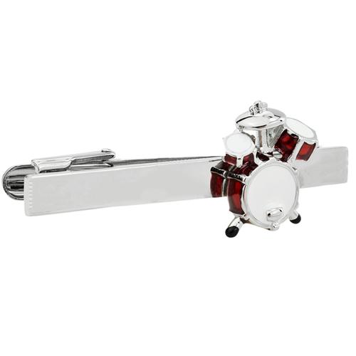 ネクタイピン タイバー レッド ドラム セット タイクリップ タイピン