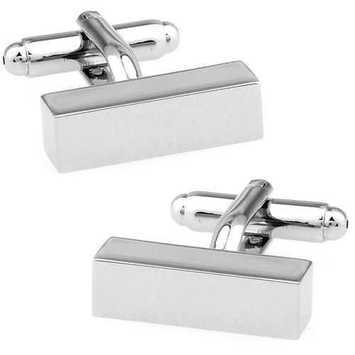 カフスボタン カフス シルバー シンプル バー カフリンクス メンズアクセサリー |  | 01