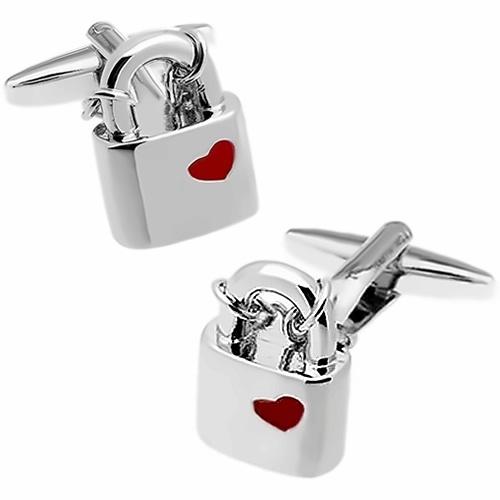 カフスボタン カフス ハート 南京錠 カフリンクス メンズアクセサリー |  | 01