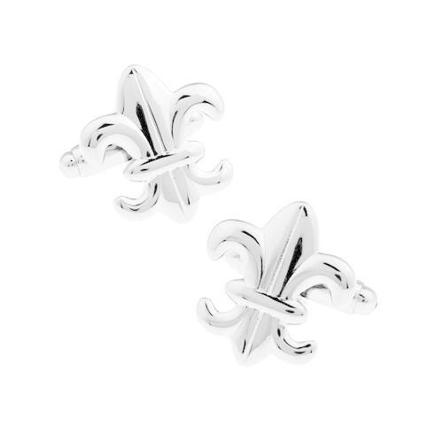 カフス ネクタイピン セット シルバー フルール ド リス ゆりの紋章 カフスボタン カフリンクス タイクリップ タイピン |  | 02