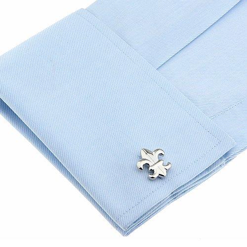 カフス ネクタイピン セット シルバー フルール ド リス ゆりの紋章 カフスボタン カフリンクス タイクリップ タイピン |  | 05