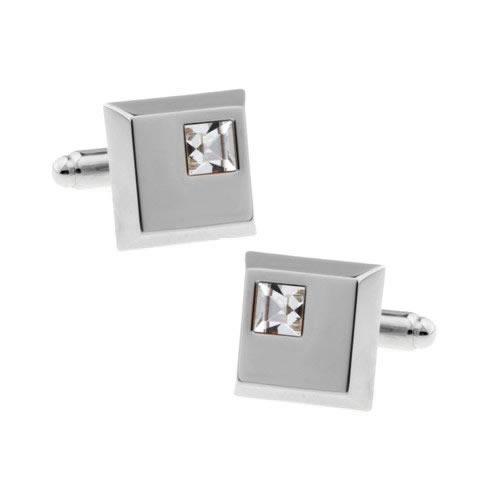 カフス ネクタイピン セット シルバー クリア クリスタル カフスボタン カフリンクス タイクリップ タイピン |  | 02