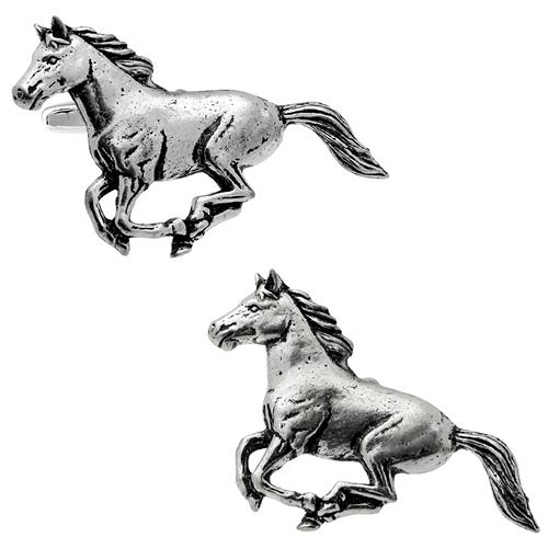 カフスボタン カフス シロメ製 馬 サラブレッド カフリンクス メンズアクセサリー |  | 01