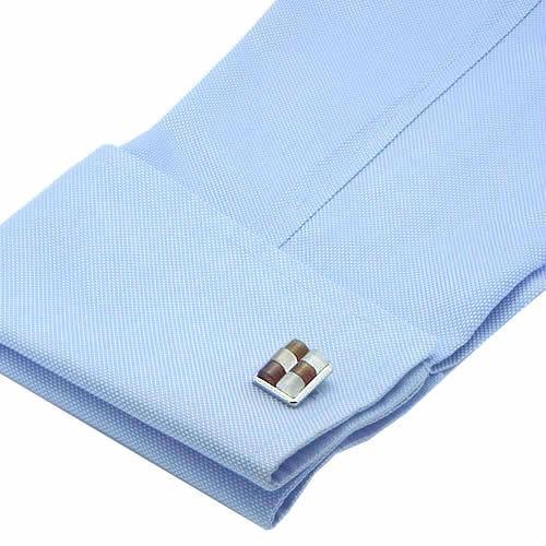 カフスボタン カフス ブラウン ホワイト キャッツアイ カフリンクス メンズアクセサリー |  | 03