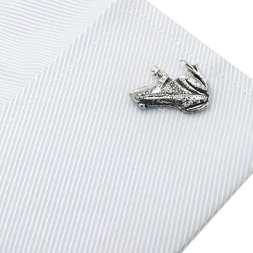 カフスボタン カフス シロメ製 カエル カフリンクス メンズアクセサリー |  | 04