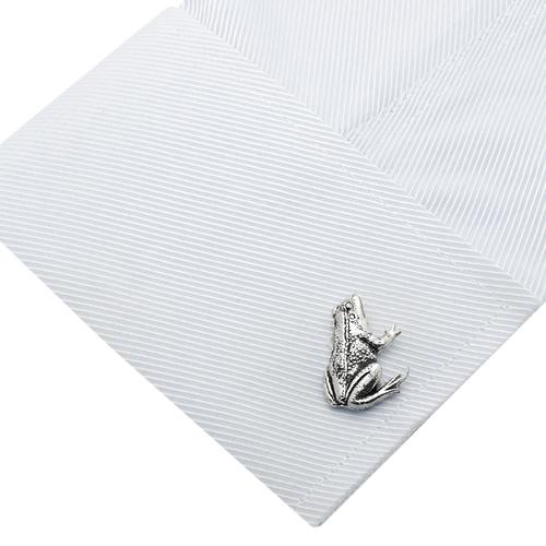 カフスボタン カフス シロメ製 カエル カフリンクス メンズアクセサリー |  | 05