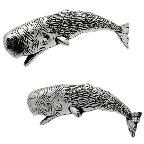 カフスボタン カフス シロメ製 クジラ 鯨 カフリンクス メンズアクセサリー |  | 01