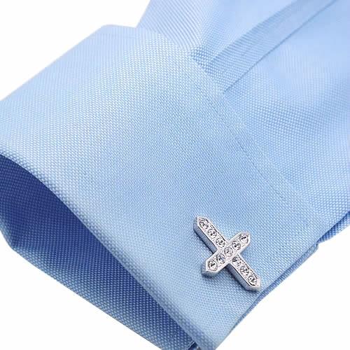 カフスボタン カフス クリスタル クロス カフリンクス メンズアクセサリー |  | 03