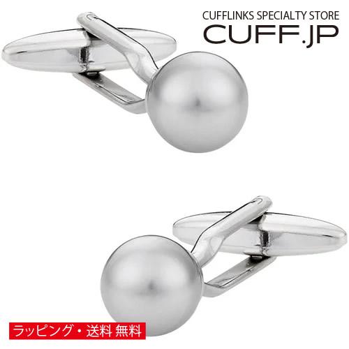 カフスボタン カフス シルバー スワロフスキー パール カフリンクス