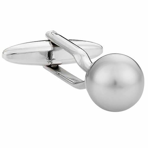 カフスボタン カフス シルバー スワロフスキー パール カフリンクス