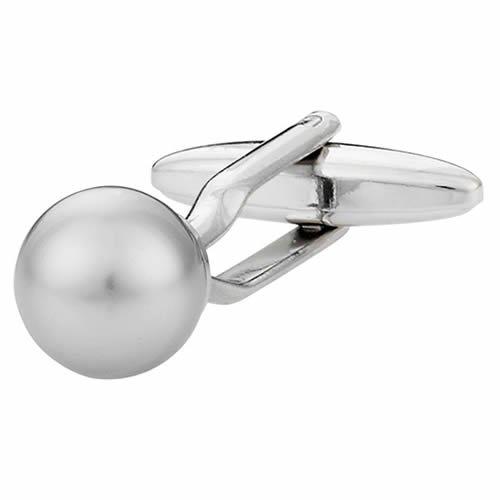 カフスボタン カフス シルバー スワロフスキー パール カフリンクス