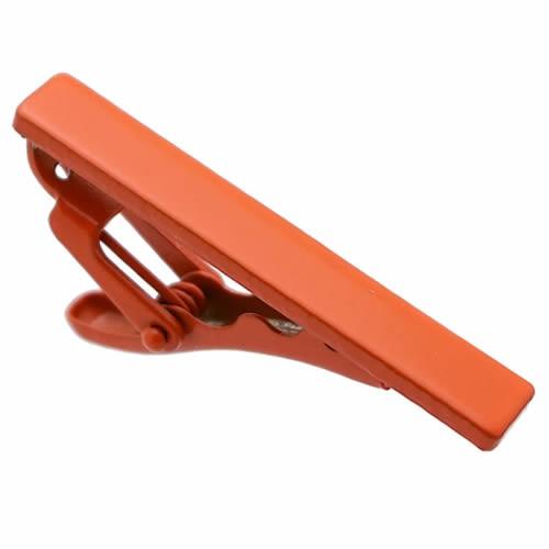 ネクタイピン タイバー オレンジ ペイント タイクリップ タイピン
