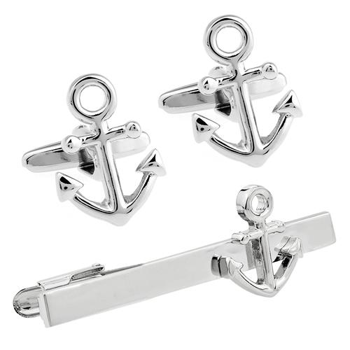 カフス ネクタイピン セット イカリ 碇 アンカー カフスボタン カフリンクス タイクリップ タイピン |  | 01