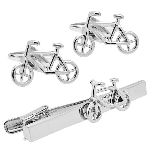 カフス ネクタイピン セット 自転車 MTB カフスボタン カフリンクス タイクリップ タイピン |  | 01