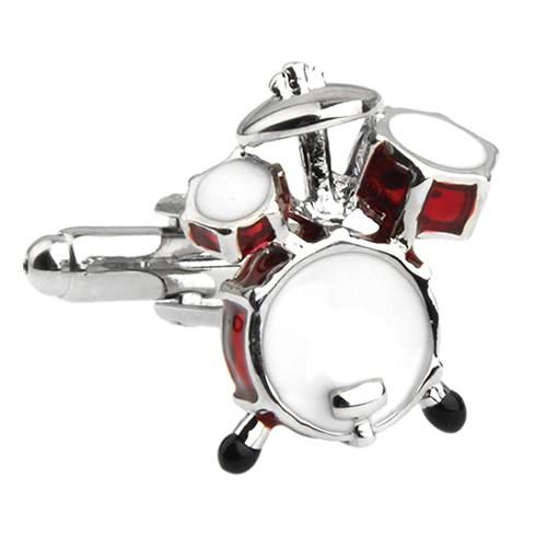 カフス ネクタイピン セット レッド ドラム カフスボタン カフリンクス タイクリップ タイピン |  | 02