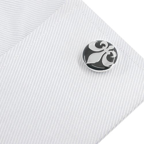 カフスボタン カフス ブラック フルール ド リス 百合の紋章 カフリンクス メンズアクセサリー |  | 03