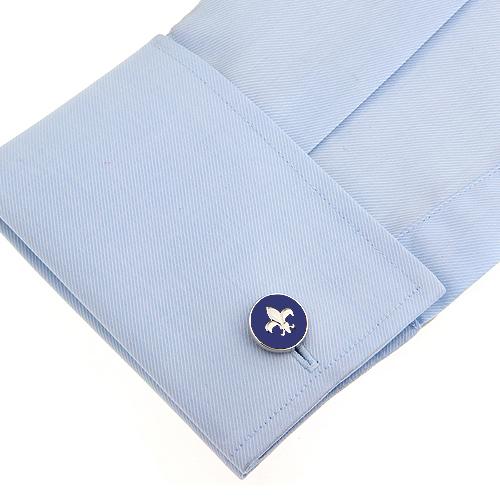 カフスボタン カフス ネイビー フルール ド リス 百合の紋章 カフリンクス メンズアクセサリー |  | 03