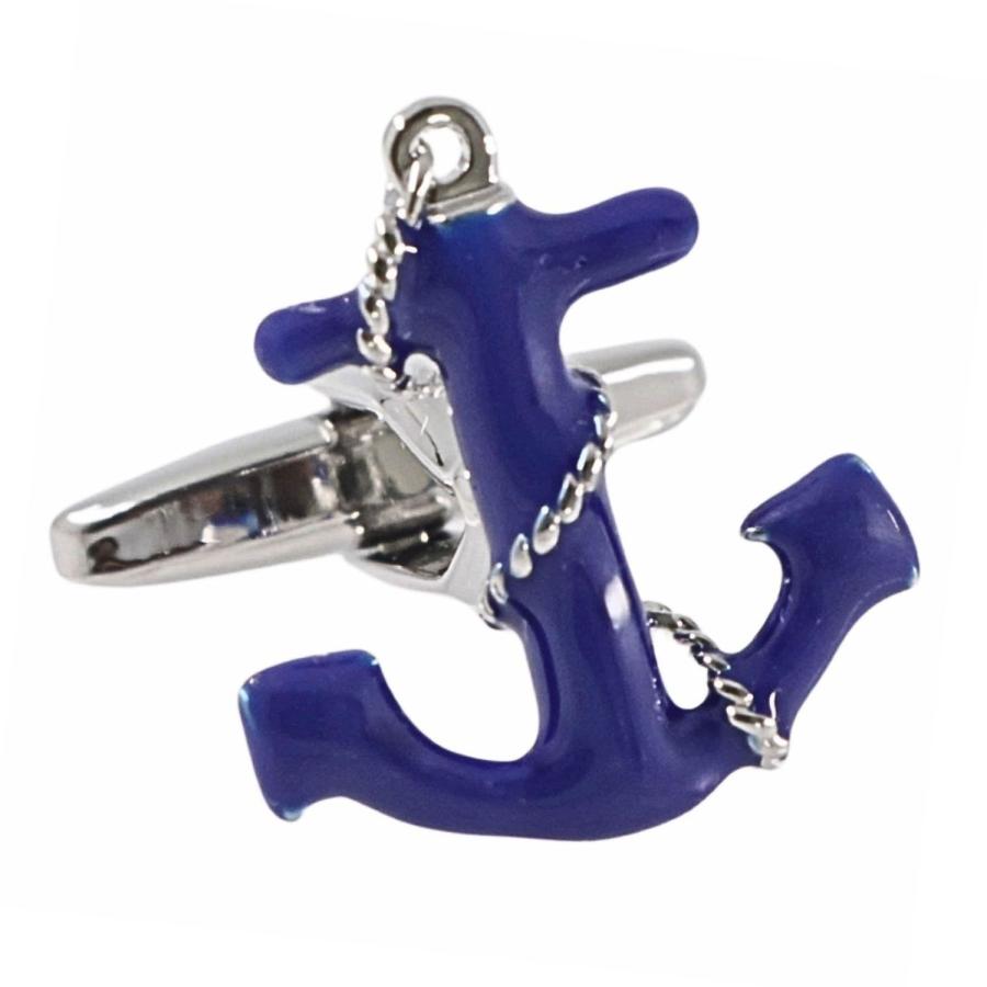 カフスボタン カフス ブルー アンカー 碇 カフリンクス メンズアクセサリー |  | 02