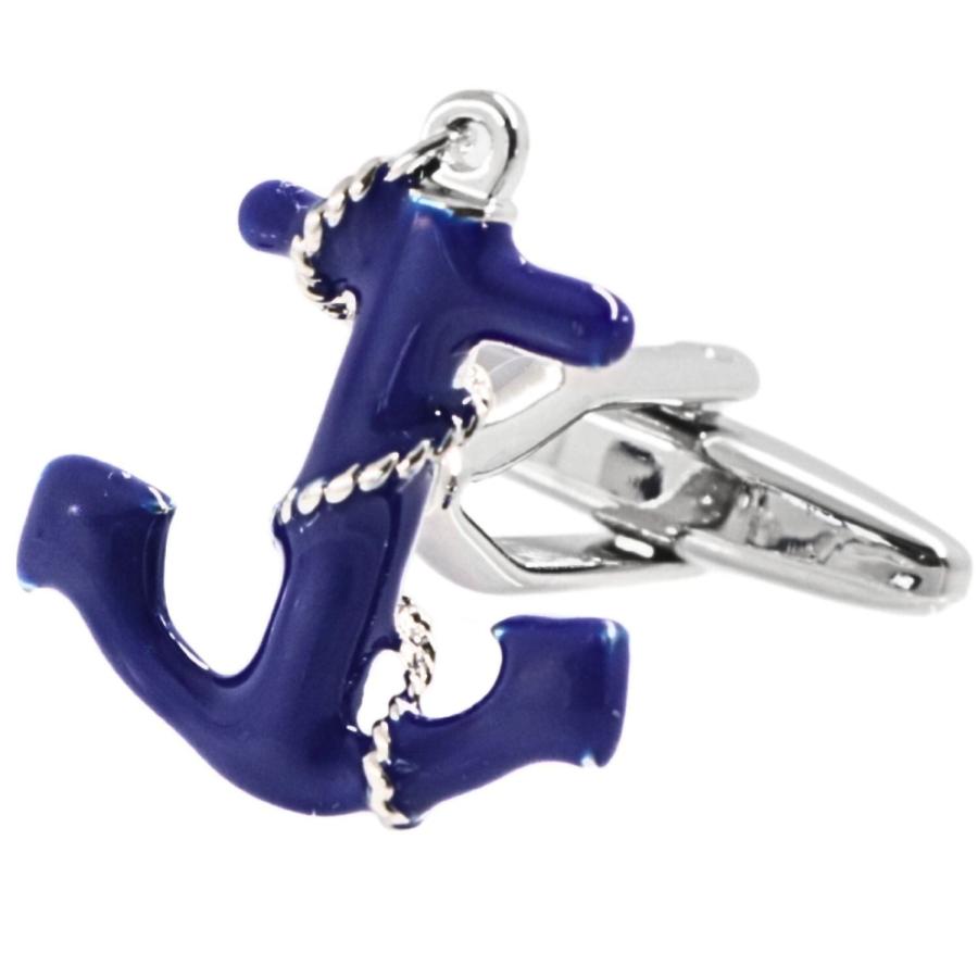 カフスボタン カフス ブルー アンカー 碇 カフリンクス メンズアクセサリー |  | 03
