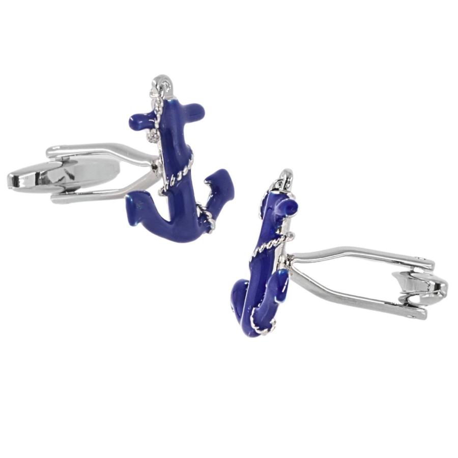 カフスボタン カフス ブルー アンカー 碇 カフリンクス メンズアクセサリー |  | 04