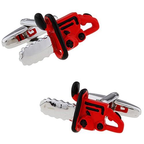 カフスボタン カフス チェーンソー 電動ノコギリ カフリンクス メンズアクセサリー |  | 01