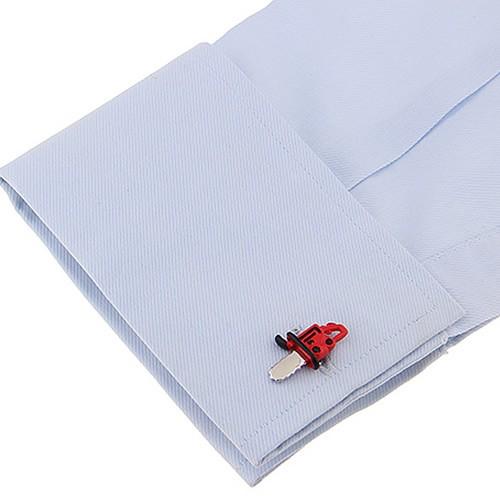 カフスボタン カフス チェーンソー 電動ノコギリ カフリンクス メンズアクセサリー |  | 04