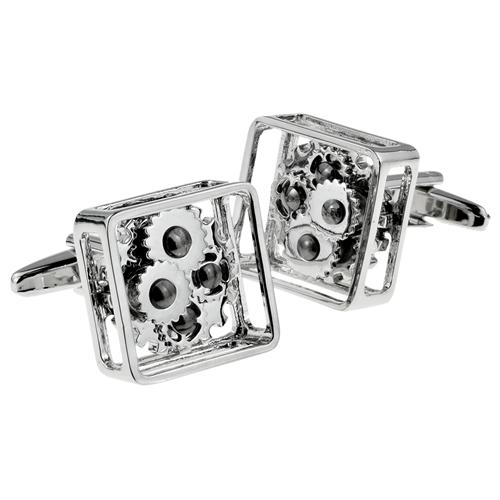 カフスボタン カフス シルバー コグ スチームパンク カフリンクス メンズアクセサリー |  | 03