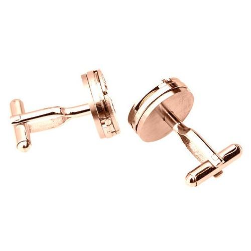 カフスボタン カフス ローズゴールド スチームパンク フレームレス 時計 ムーブメント カフリンクス メンズアクセサリー |  | 03
