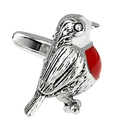 カフスボタン カフス シルバー スズメ 鳥 カフリンクス メンズアクセサリー |  | 02