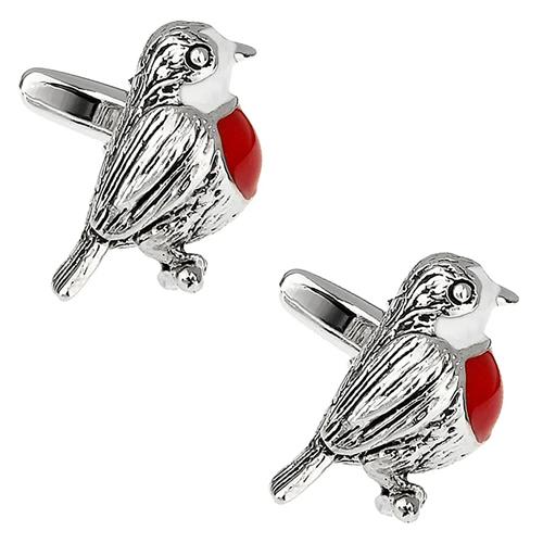 カフスボタン カフス シルバー スズメ 鳥 カフリンクス メンズアクセサリー |  | 01