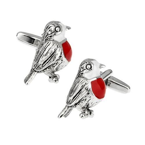 カフスボタン カフス シルバー スズメ 鳥 カフリンクス メンズアクセサリー |  | 03