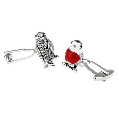 カフスボタン カフス シルバー スズメ 鳥 カフリンクス メンズアクセサリー |  | 04