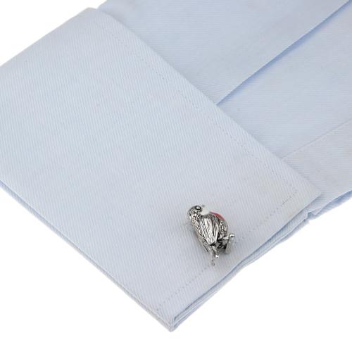 カフスボタン カフス シルバー スズメ 鳥 カフリンクス メンズアクセサリー |  | 05