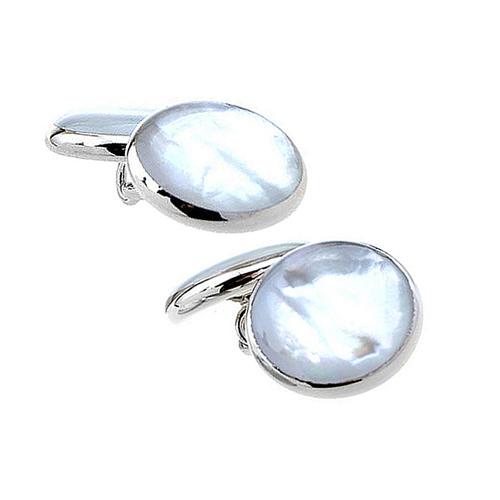 カフスボタン カフス シルバー シェル ダブルフェイス