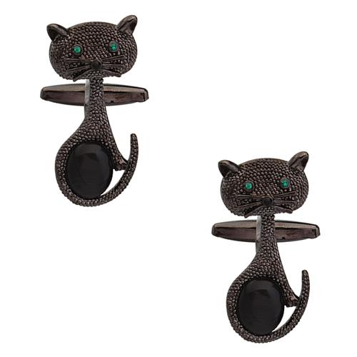 カフスボタン カフス キャット 猫 ストーン カフリンクス メンズアクセサリー |  | 01