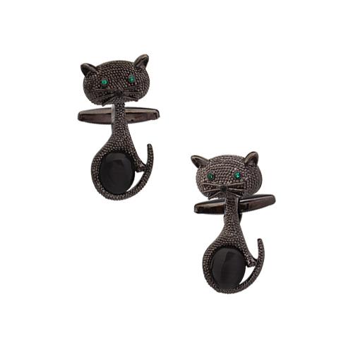 カフスボタン カフス キャット 猫 ストーン カフリンクス メンズアクセサリー |  | 02
