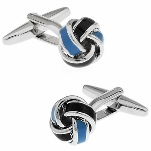 カフスボタン カフス ネイビー ブルー ノット カフリンクス メンズアクセサリー |  | 01