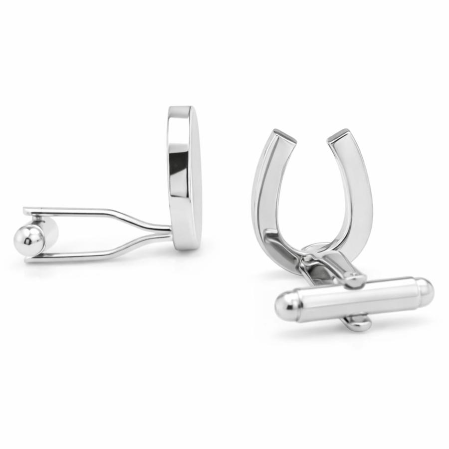 カフスボタン カフス シルバー クリスタル ホースシュー 馬蹄 蹄鉄 カフリンクス メンズアクセサリー |  | 03