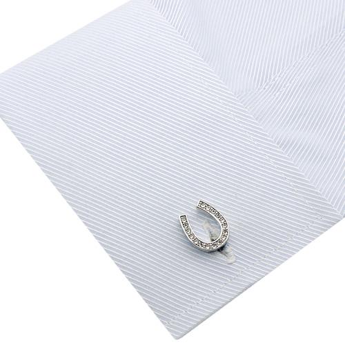 カフスボタン カフス シルバー クリスタル ホースシュー 馬蹄 蹄鉄 カフリンクス メンズアクセサリー |  | 05