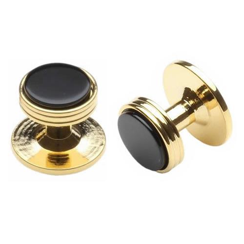 カフスボタン スタッドボタン セット ゴールド ライン オニキス カフス スタッズセット |  | 03